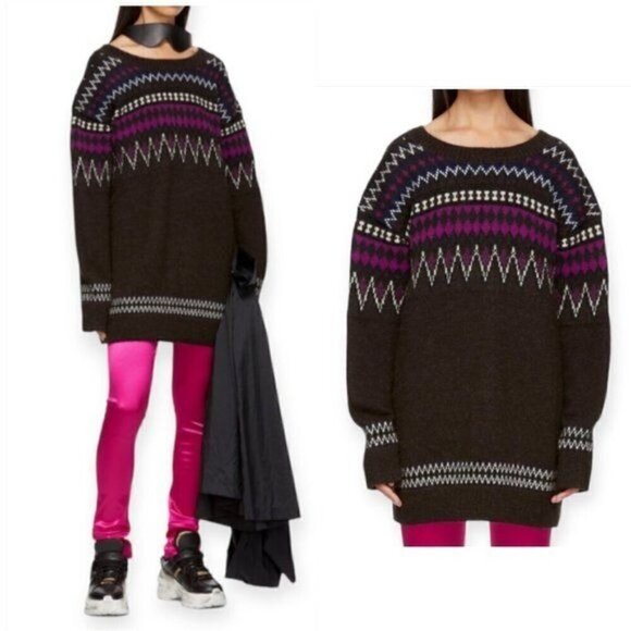 Junya Watanabe Comme des Garçons, Brown‎ multi Jacquard Sweater, Fair Isle, Size - Picture 1 of 15